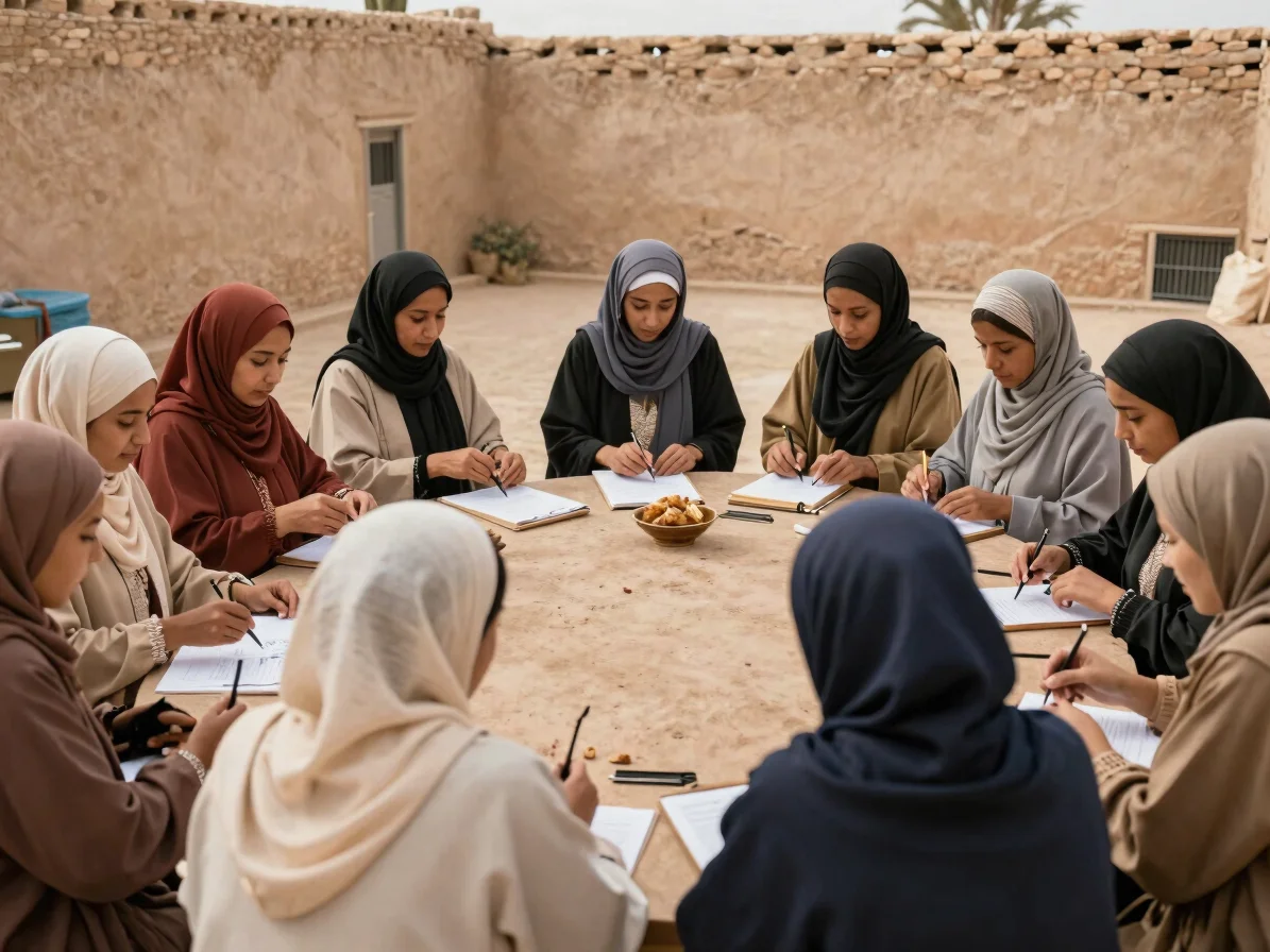 Authentic photography of Moroccan women participating in a collab